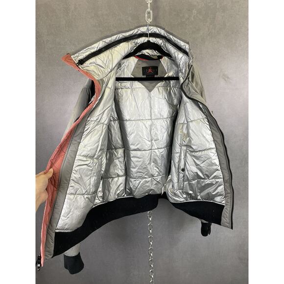 Jordan 23 Engineered iridescent‎ silver puffer bomber $350 - Picture 6 of 10
